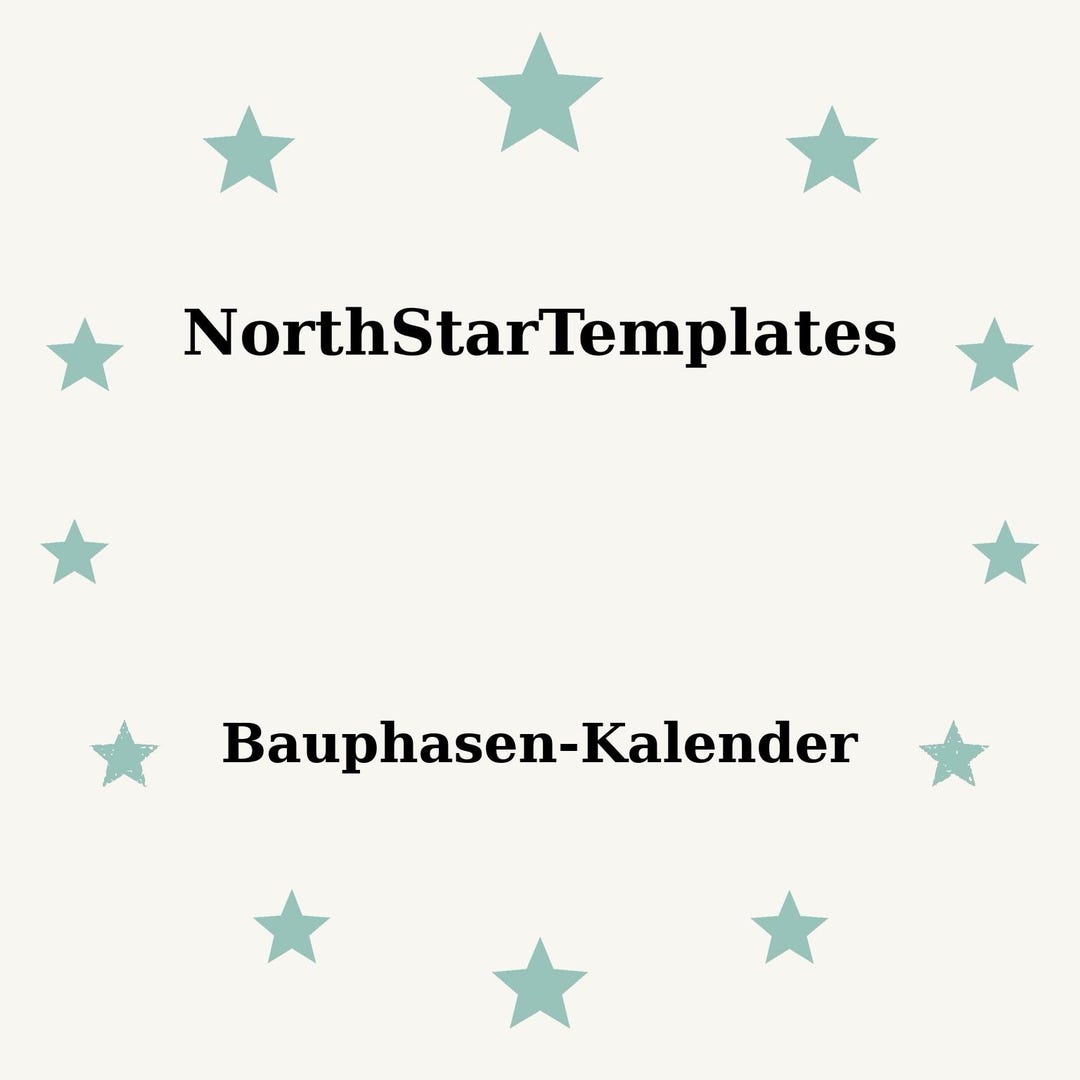 Buildable Calander Build Phases Calendar Premium Printable and Editable Template DE EN ES ...