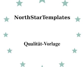 Quality Template Premium Printable and Editable Template DE EN ES