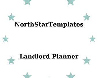 Landlord Planner | Rental Property Management Tracker | Editable Excel Template | Tenant & Payment Log Printable DE EN ES