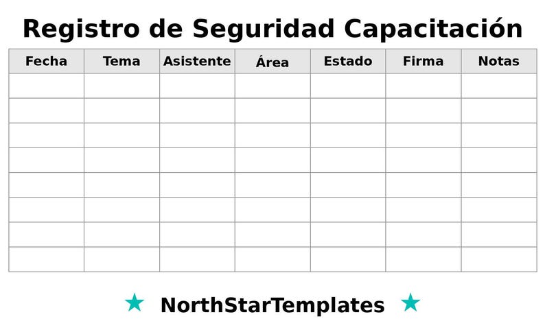 Traning Guide Example Safety Log - Training Premium Printable and Editable Template DE EN ES ...