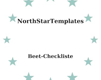 Garden Bed Checklist Premium Printable and Editable Template DE EN ES