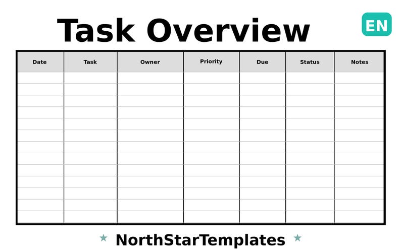 Task Overview Bundle – 3-piece Complete Set - Etsy