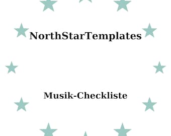 Music Checklist Premium Printable and Editable Template DE EN ES