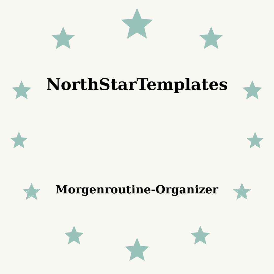 Morning Routine Organizer Premium Printable and Editable Template DE EN ...