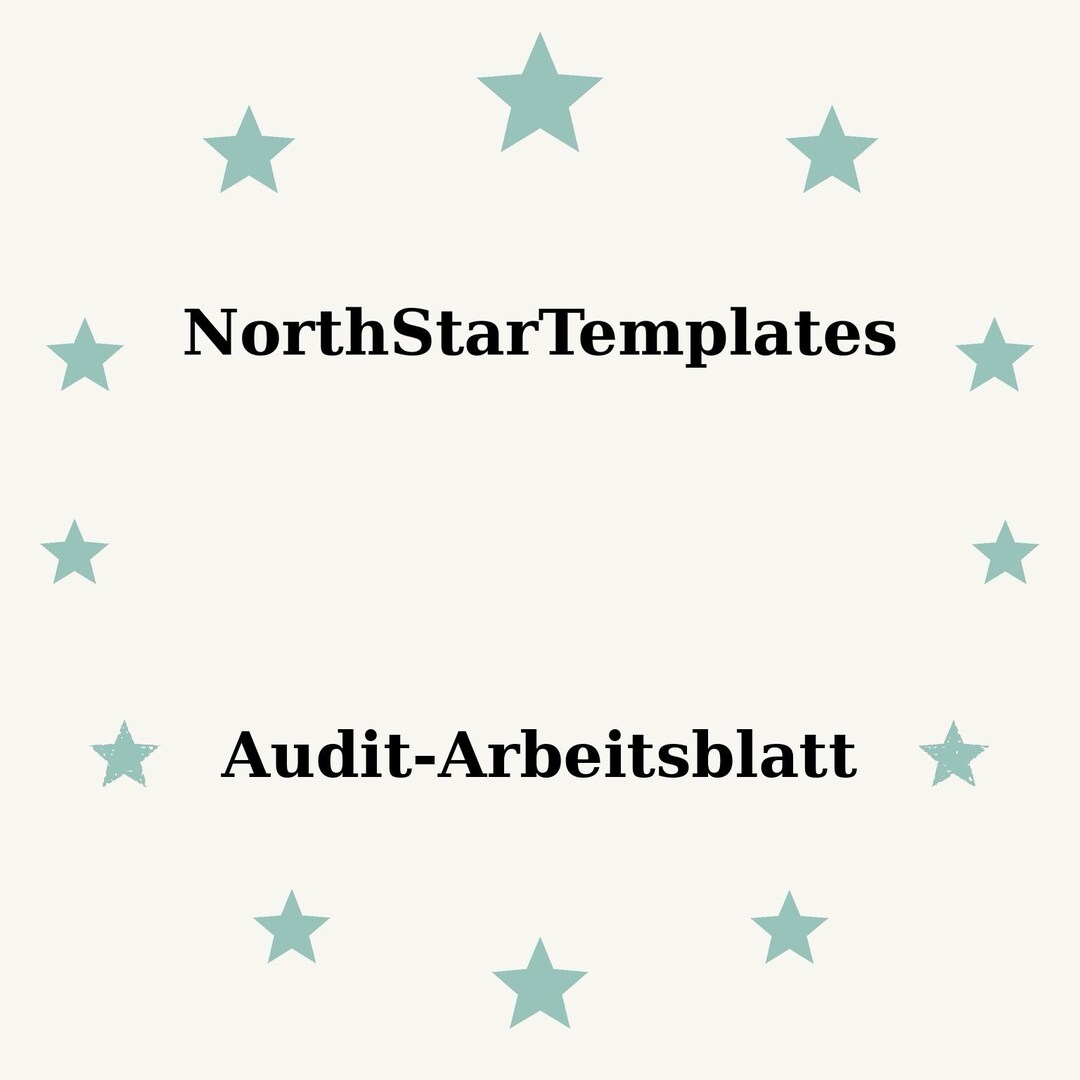 Audit Worksheet Premium Printable and Editable Template DE EN ES - Etsy