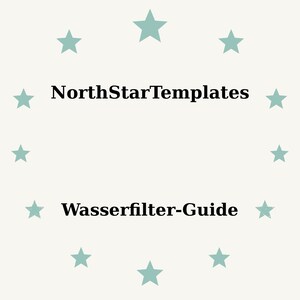 Wasserfilter-Guide Premium Vorlage zum Ausdrucken und Bearbeiten DE EN ES
