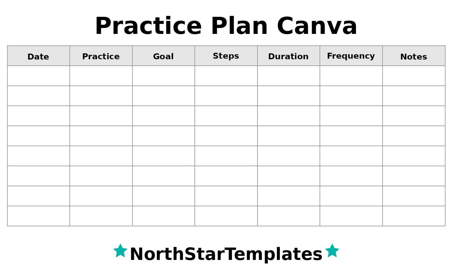 Practice Plan Canva Premium Printable and Editable Template DE EN ES - Etsy