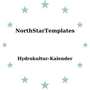 Hydroponisk kalender Premium utskriftsmall och redigerbar fil DE EN ES