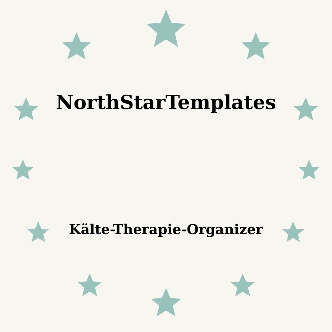 Cold Therapy Calendar Premium Printable and Editable Template DE EN ES ...