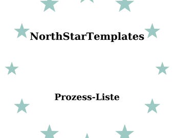 Process List Premium Printable and Editable Template DE EN ES