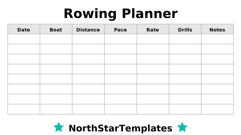 Weekly Rowing Plan Rowing Planner Premium Printable and Editable Template DE EN ES - Etsy