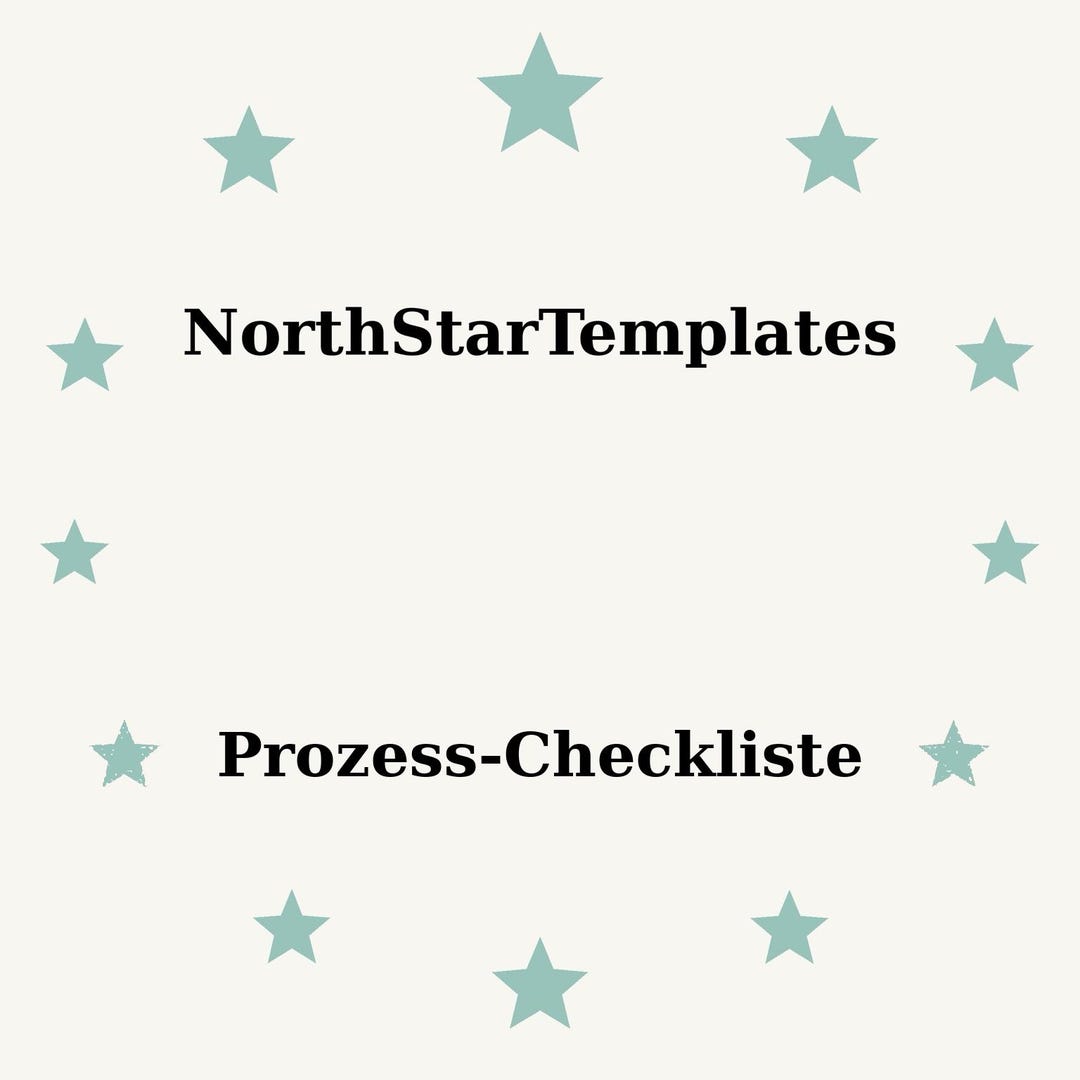 Process Checklist Premium Printable and Editable Template DE EN ES - Etsy
