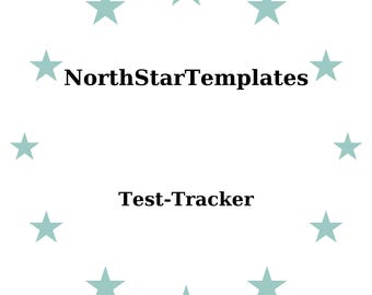 Test Tracker Premium Printable and Editable Template DE EN ES