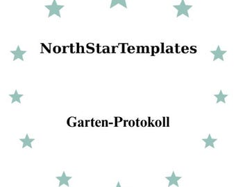 Garden Log Premium Printable and Editable Template DE EN ES