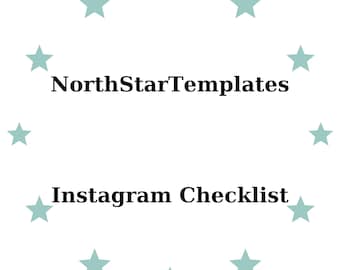 Liste de contrôle Instagram | Planificateur de réseaux sociaux | Modèle Excel modifiable | Suivi des publications (modèle imprimable)