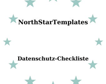Datenschutz-Checkliste Premium Druckvorlage und Editierbare Datei DE EN ES