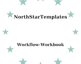 Cuaderno de Flujo de Trabajo Premium Imprimible y Editable DE EN ES