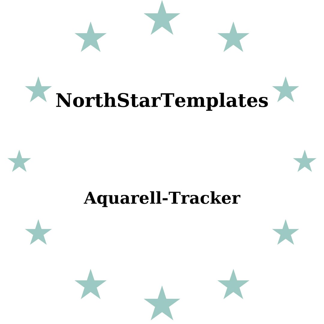Watercolor Tracker Premium Printable and Editable Template DE EN ES - Etsy
