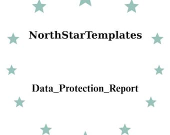 データ保護レポート プレミアム印刷テンプレートと編集可能なファイル DE EN ES