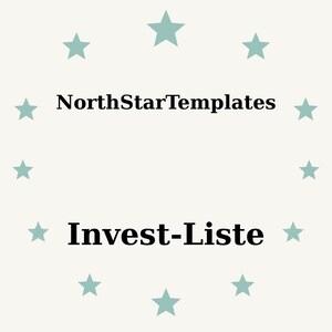 Premiummall för investeringslista för utskrift och redigering DE EN ES
