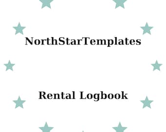 Rental Logbook | Property Tenant Tracker | Editable Excel Template | Rental Income & Payment Log Printable DE EN ES