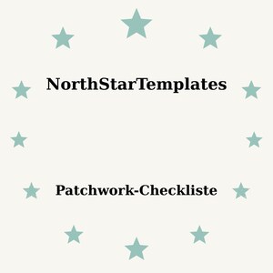 Lista de patchwork Plantilla premium imprimible y editable DE EN ES