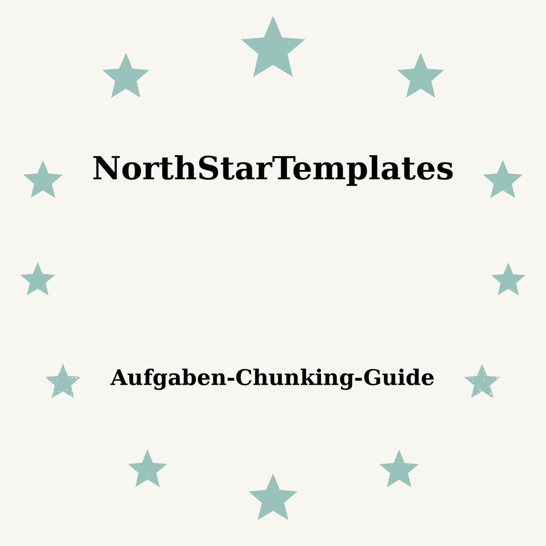Task Chunking Guide Premium Printable and Editable Template DE EN ES - Etsy