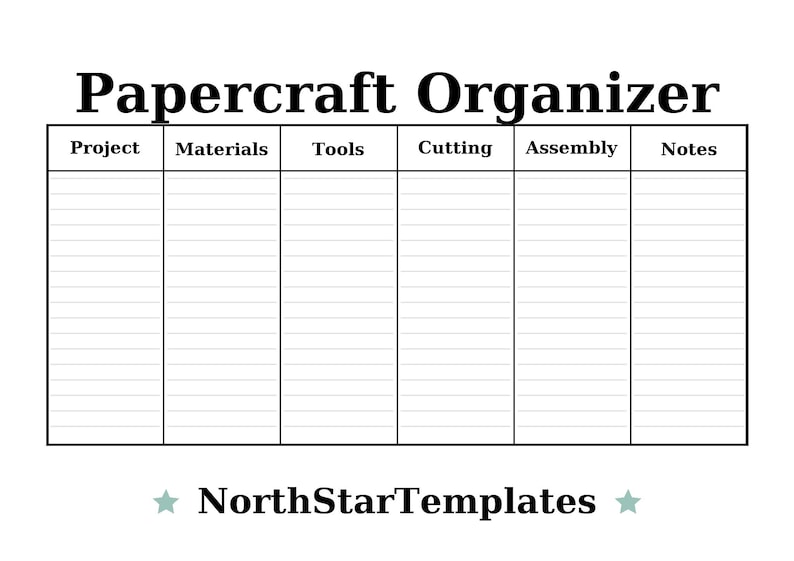 Papercraft Planner Papercraft Organizer Premium Printable and Editable Template DE EN ES ...