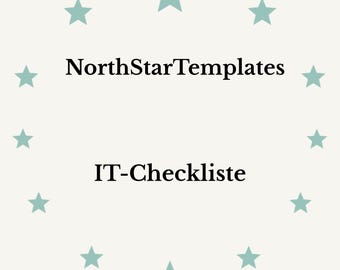 IT-Checkliste — Premium-Vorlage zum Ausdrucken und Bearbeiten DE EN Es