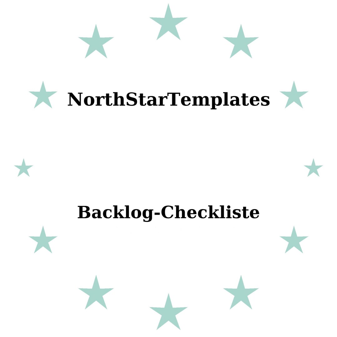Backlog Checklist — Premium Printable & Editable Template DE EN ES - Etsy