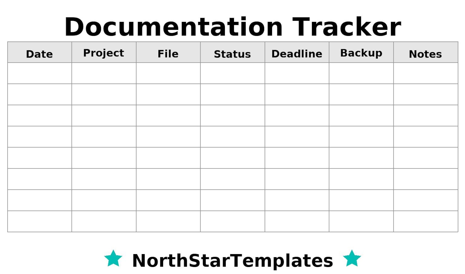 Documentation Tracker Premium Printable and Editable Template DE EN ES ...