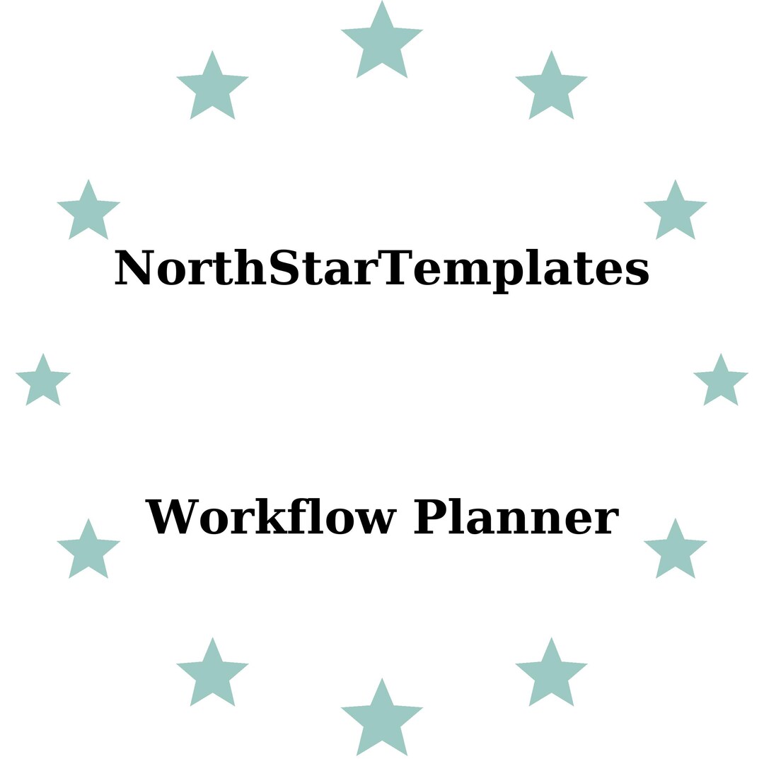 Workflow Planner | Project Management Tracker | Editable Excel Template ...
