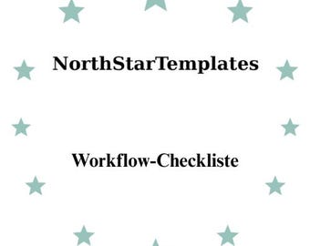 Lista de Verificación de Flujo de Trabajo Premium Imprimible y Editable DE EN ES