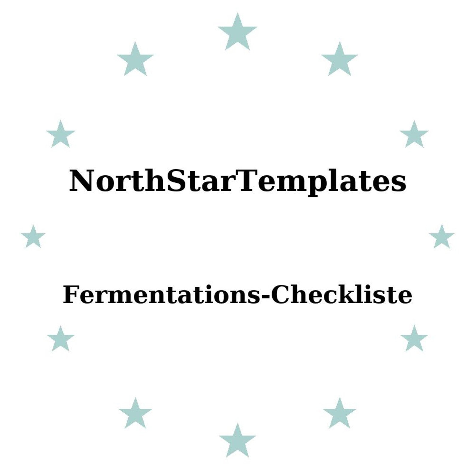 Fermentation Checklist Premium Printable and Editable Template DE EN ES ...