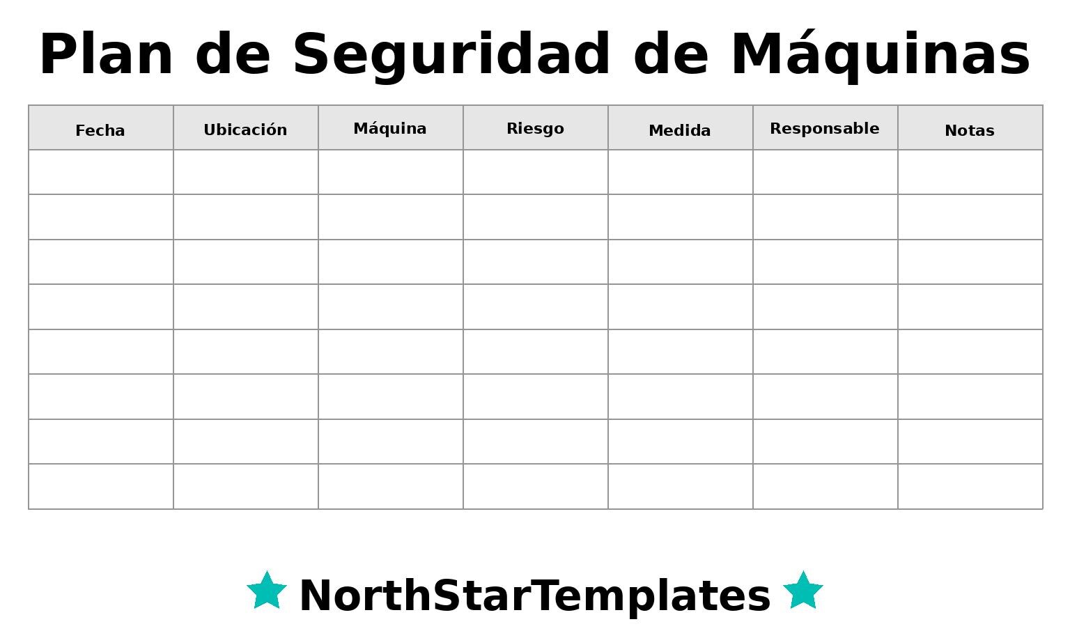 Machines Safety Plan Premium Printable and Editable Template DE EN ES ...