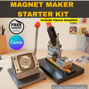 Magnet Maker Business Starter Kit – Launch Your Custom Magnet Business! Includes 100 or 1,000 Supplies | Multiple Sizes | FREE Shipping