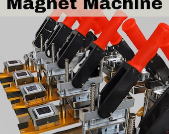 Starterskit magneetmaker machine: maak je eigen aangepaste koelkastmagneten | Inclusief 1.000/100 verbruiksartikelen | Meerdere maten | Gratis verzending