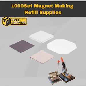 May include: Image of magnet-making refill supplies. The image shows a set of magnet-making supplies, including a magnet maker, various shapes of magnets, and the text "1000Set Magnet Making Refill Supplies".
