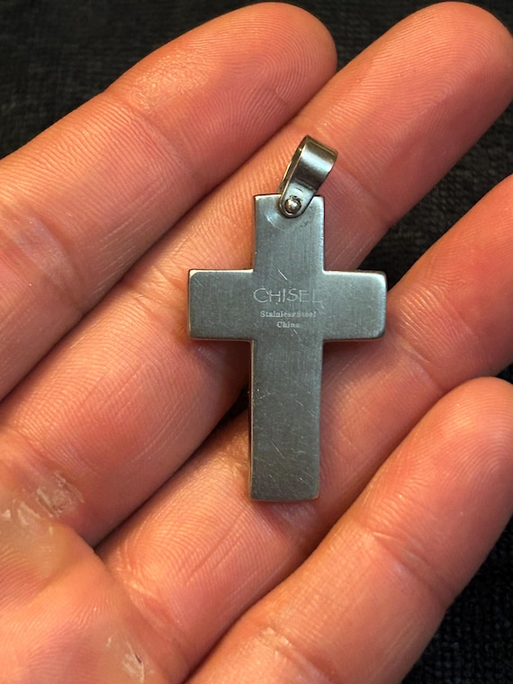 Chisel Stainless Steel Cross Pendant