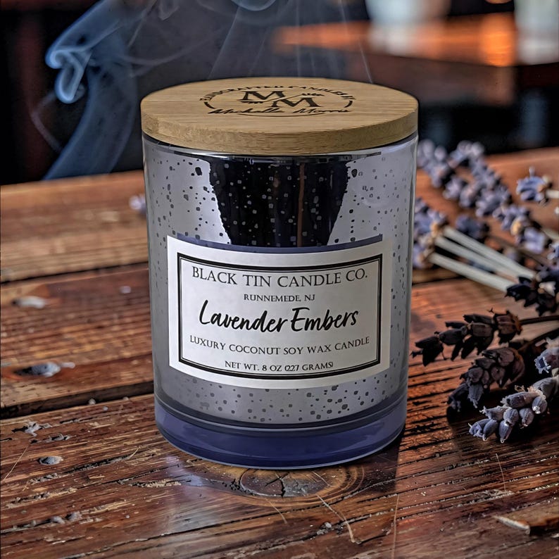 BlackTinCandleCoShop Lavender Embers Candle - Thumbnail 2