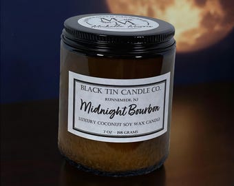 Kentucky Bourbon: 8 Oz Amber Jar Handcrafted Luxury Coconut Soy Wax ...
