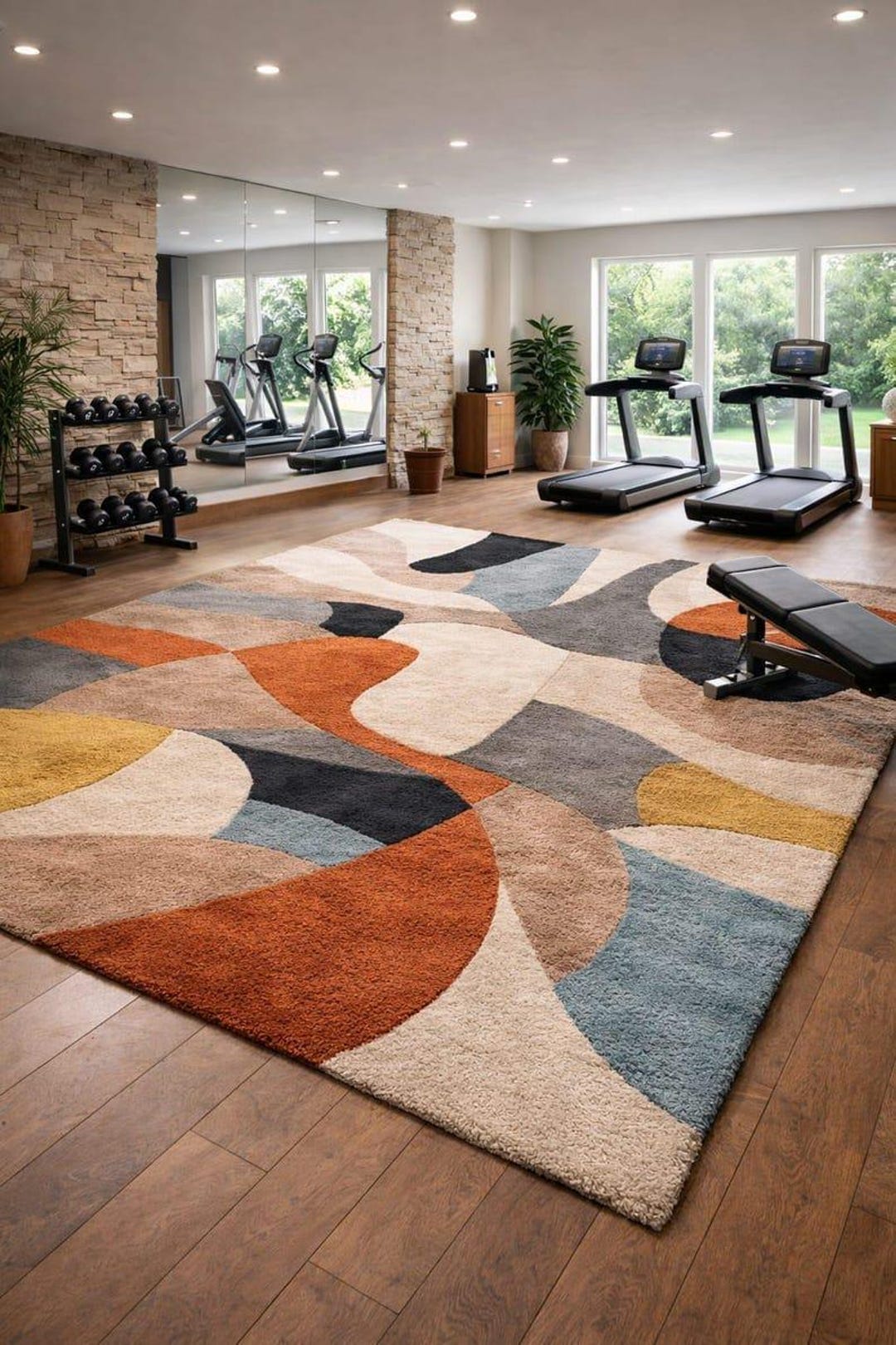 Hand-tufted Wool Area Rug – Abstract Arched Design - Etsy