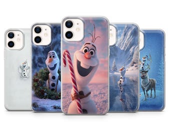 Funda de teléfono Frozen con Olaf y Sven para iPhone 17 Pro, 16, 15, 14, 13, 12, Samsung S25, S24, S23, S22, A16, Pixel 10, 9