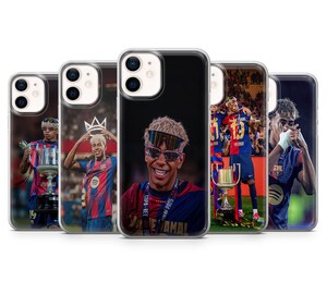 Coque IPhone 13 Lamine Yamal Barcelona - Housse Silicone Noire, Motif Football, Protection Anti-choc