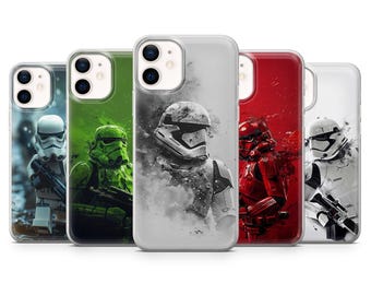 Funda de Storm Trooper de Star Wars para iPhone 17 Pro Max, 16e, 15, 14, 12 y Samsung S25 Ultra, S24 FE, A56, Pixel 10 XL, 9 8