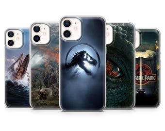 Funda para móvil de Jurassic Park con diseño de dinosaurio T-Rex para iPhone 17 Pro, 16, 15, 14, 13, 12, Samsung S25, S24, S23, S22, A16, Pixel 10, 9