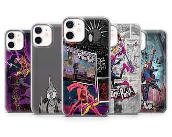 Etui na telefon Spiderman Punk Superbohater do iPhone'a 17 Pro, 16, 15, 14, 13, 12, Samsunga S25, S24, S23, S22, A16, Pixela 10, 9