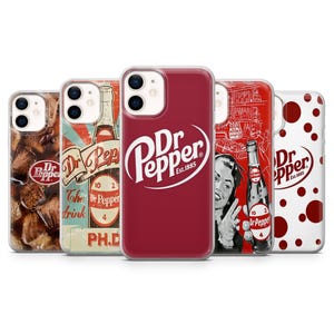 Dr Pepper Drink Phone Case Soda Cover för iPhone 17Pro, 16, 15, 14, 13, 12, Samsung S25, S24, S23FE, S22, A16, A56, Pixel 10, 9