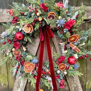 Pomegranate Holiday Wreath