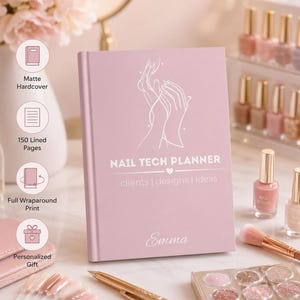Nail Tech Planner: Client Book for Nail Artists Custom Name Beauty Notebook